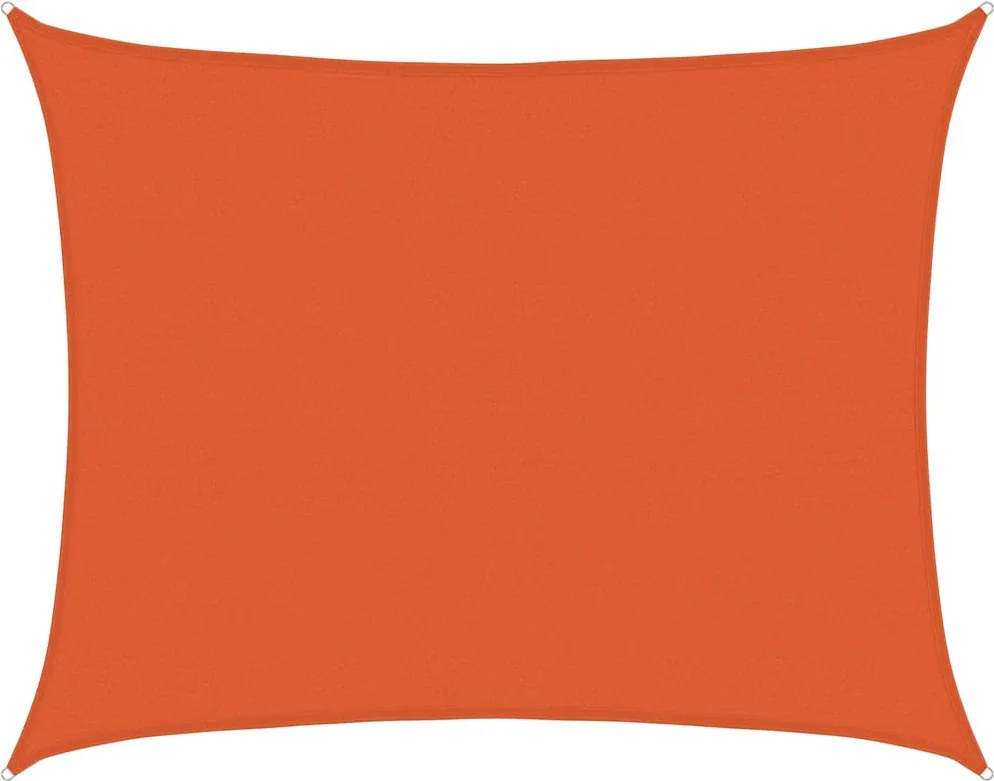 vidaXL Pânză parasolar, portocaliu dreptunghiular 6x8 m HDPE 160 g/m²