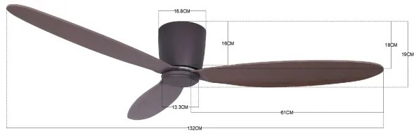 Ventilator de tavan Lucci air 212883 AIRFUSION RADAR lemn/maro + telecomandă