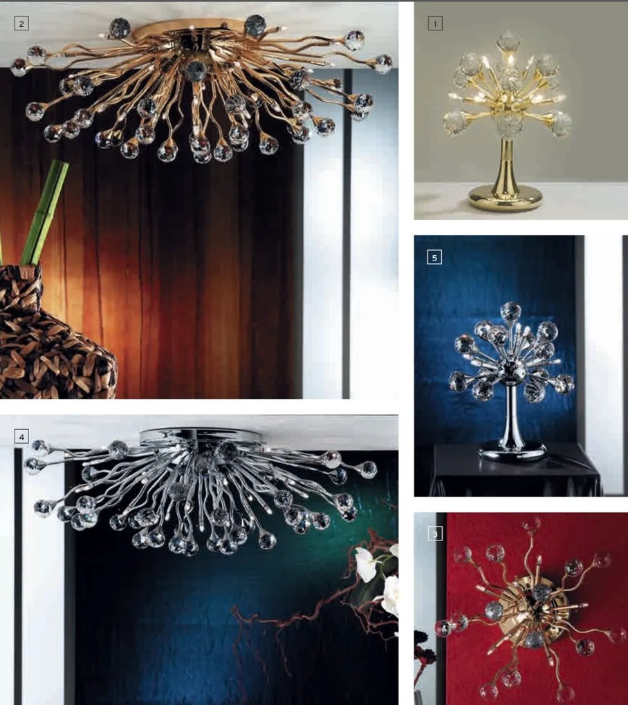 Aplica de perete cristal Swarovski Spectra design modern de lux GALAXY 4L crom