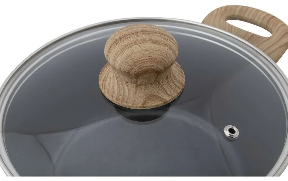 Lamart LT1245 cratiță cu capac Natur, diametru 18cm, 18 cm