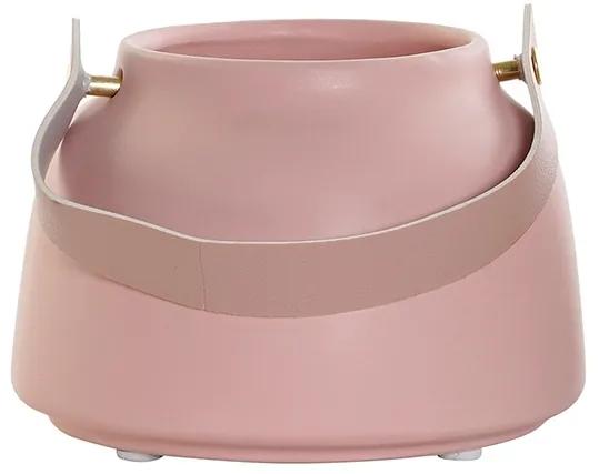 Vaza Purse din ceramica roz 13.5x9.5 cm