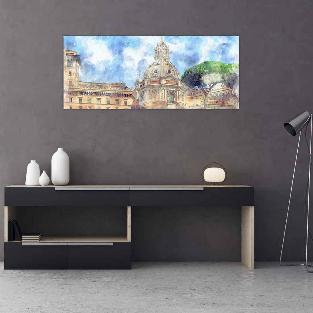 Tablou - Biserica Santa Maria di Loreto, Roma, Italia (120x50 cm)