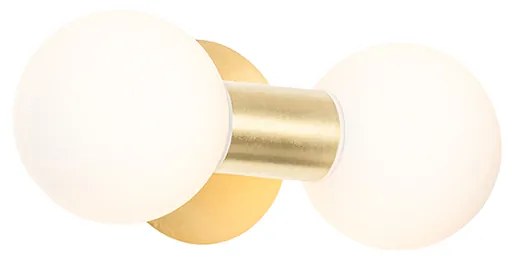 Aplica moderna aurie IP44 cu 2 lumini - Cederic