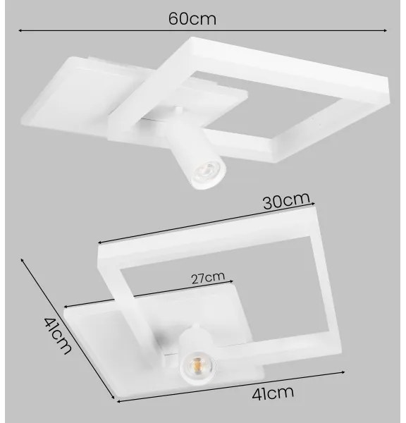 Plafonieră LED/38W/230V + 1xGU10/30W albă