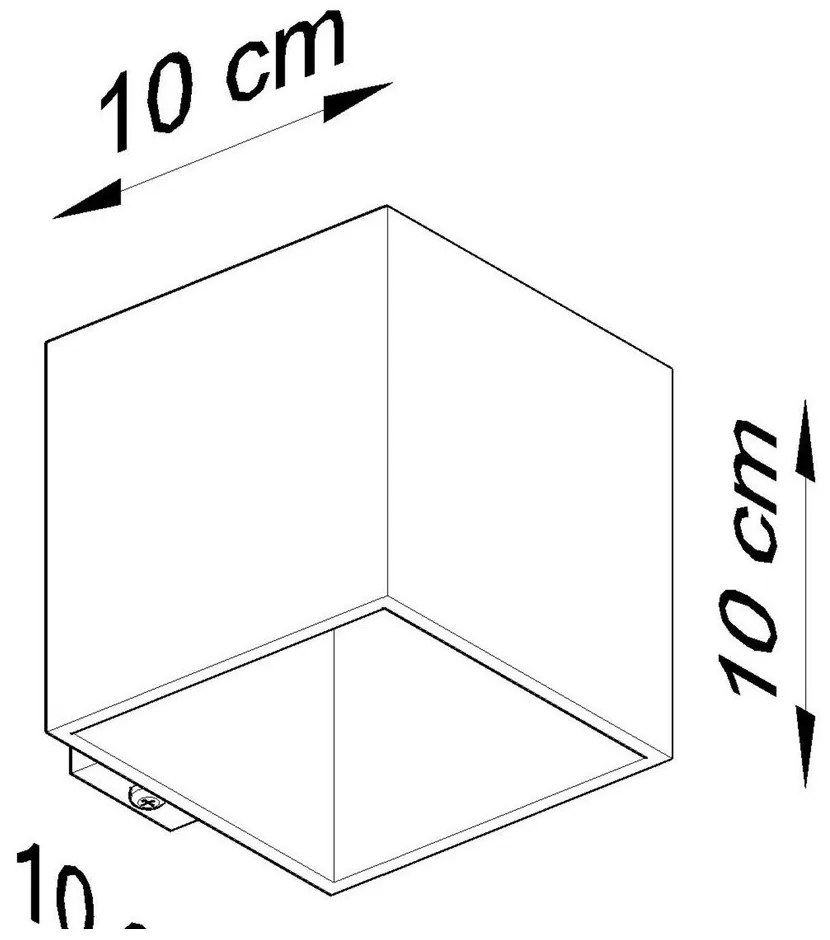 Aplică de perete albă Geo – Sollux