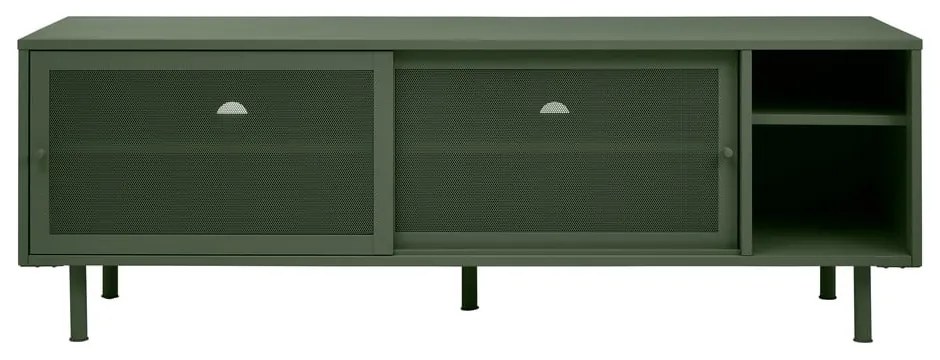 Comodă TV verde-închis din metal 160x55 cm Veep – Unique Furniture