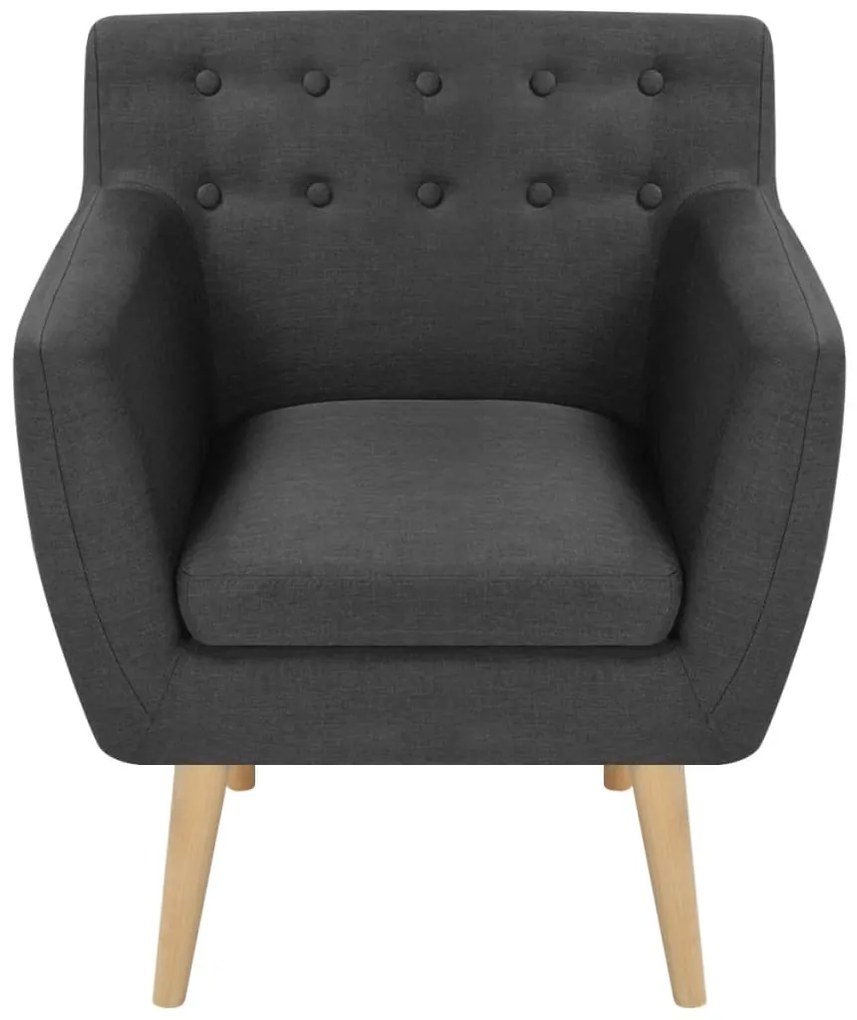 244066 vidaXL Fotoliu, gri închis, material textil