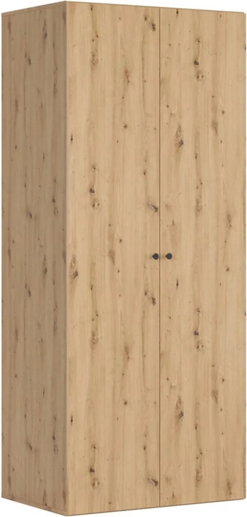 Dulap FLEX, stejar artisan, PAL, cu 2 usi, 100x66x240 cm