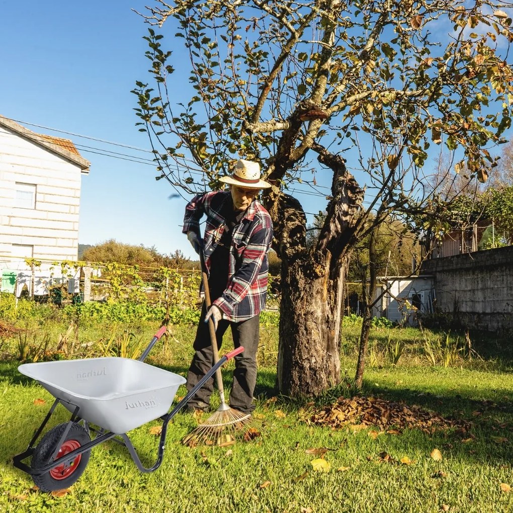 Roabă BARRY zincată, capacitate max. 100l/250kg, argintiu/negru Gardebruk