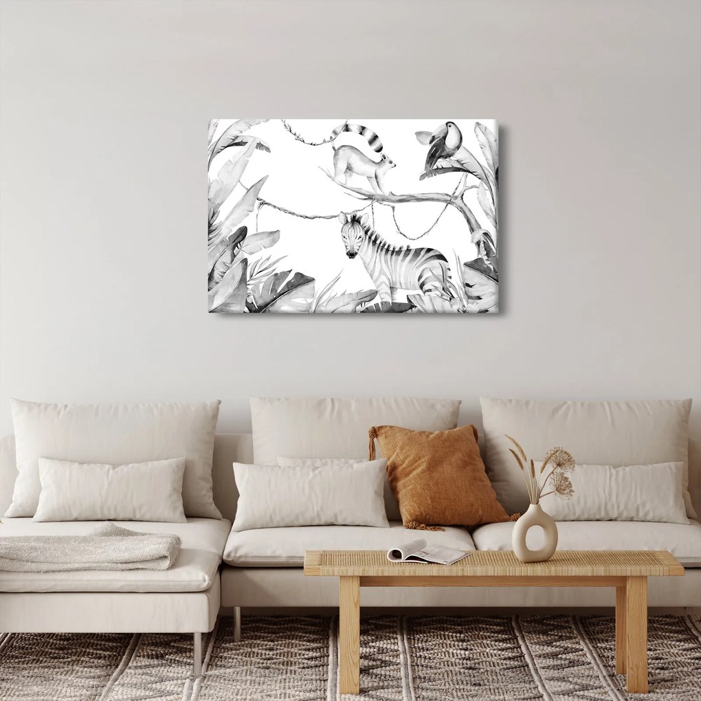 Tablou - Acuarelă Jungla (90x60 cm)