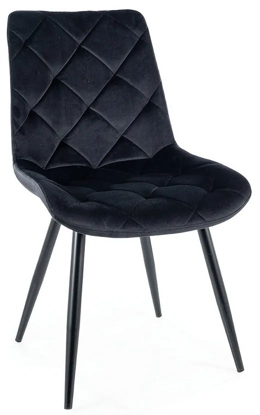 Scaun de bucaterie Ralph Velvet, negru