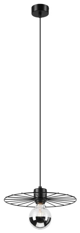 Lustră pe cablu MONTANA 1xE27/15W/230V d. 30 cm negru