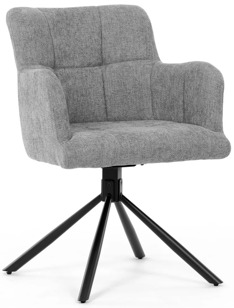 Set de scaune de sufragerie cu mecanism deîntoarcere DCH-T1122 GREY2, 2 buc.