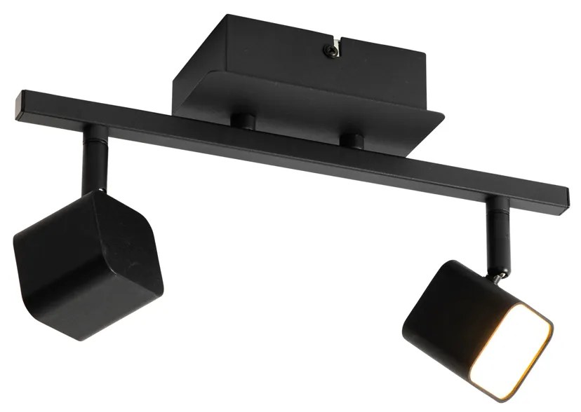 Plafoniera moderna neagra cu LED inclus 2 lumini - Nola