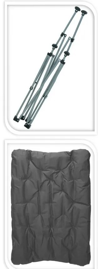 Scaun de camping Redcliffs Butterfly , 83 x 74 x91 cm, gri