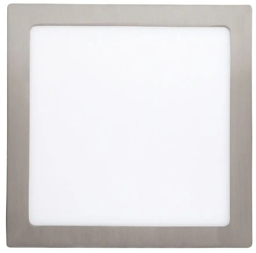 Plafoniera LED design modern LOIS crom satin, alb 22,5x22,5cm