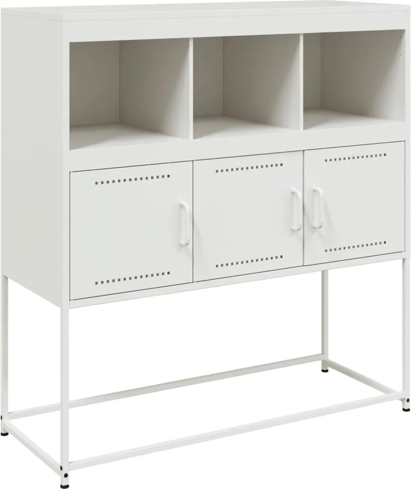 vidaXL Dulap, alb, 100,5x39x107 cm, oțel