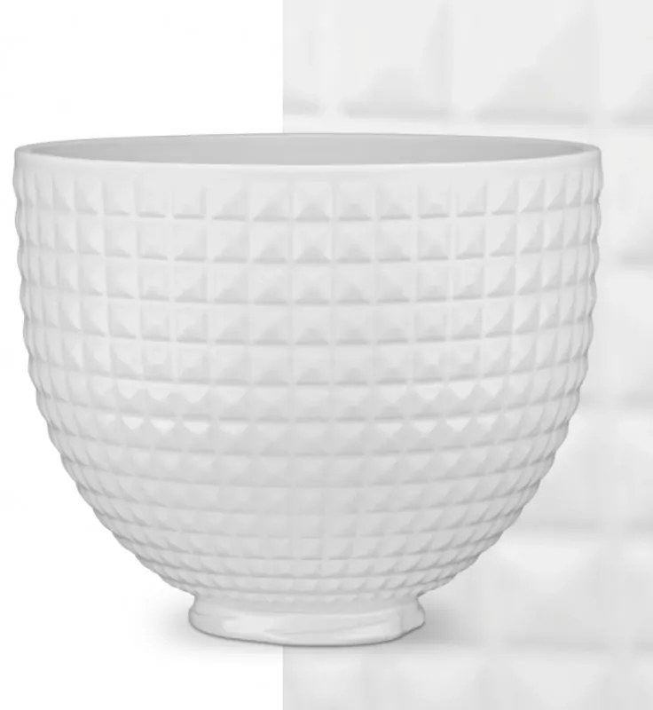 Mixer planetar KitchenAid Artisan Monochrome White 5KSM156CXEPL, 300W, 4.7L, Acționare directa, 10 viteze, Cap inclinat, Bol ceramic, Crem