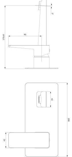 OMNIRES PM7415CR - Baterie umyvadlová podomítková PARMA chrom