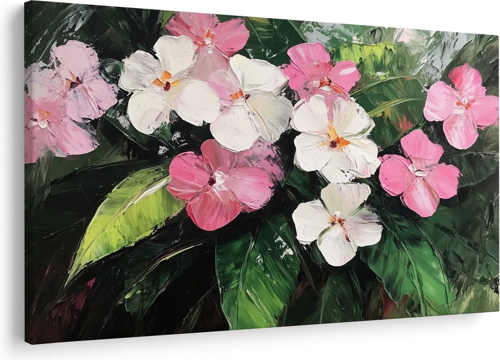 Tablou - Flori roz și albe (90x60 cm)