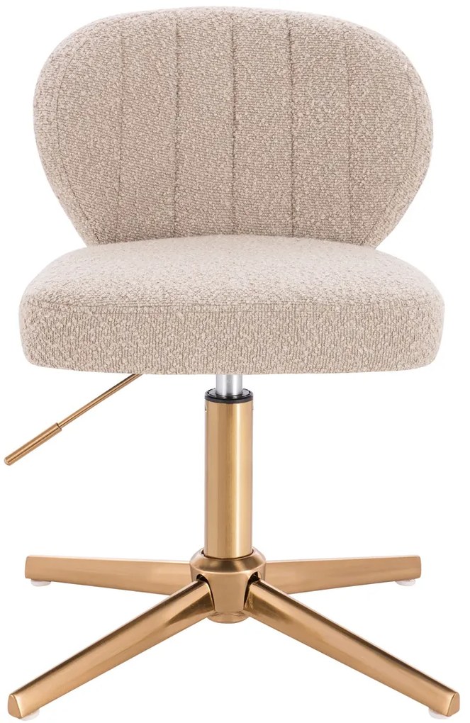 HR193CROSS Scaun Latte Boucle cu Bază Aurie