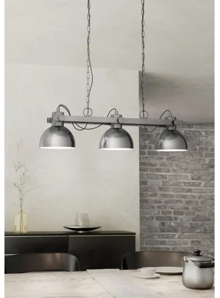 Eglo 43168 - Lustră pe lanț LUBENHAM 3xE27/28W/230V