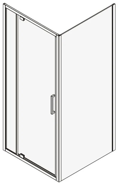 Cabina dus patrata culoare crom 80x80 cm, Mediterraneo, Andina 800x800 mm