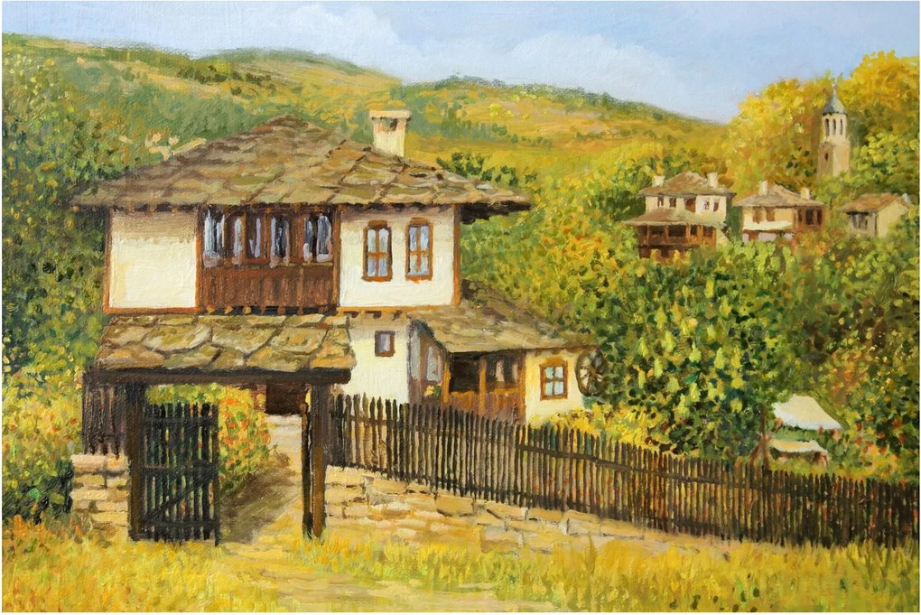 Tablou - Cabane în timpul verii (90x60 cm)