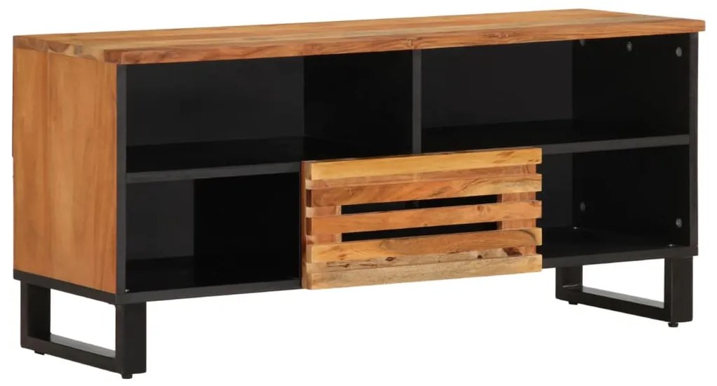 377515 vidaXL Dulap TV, 100x34x46 cm, lemn masiv de acacia