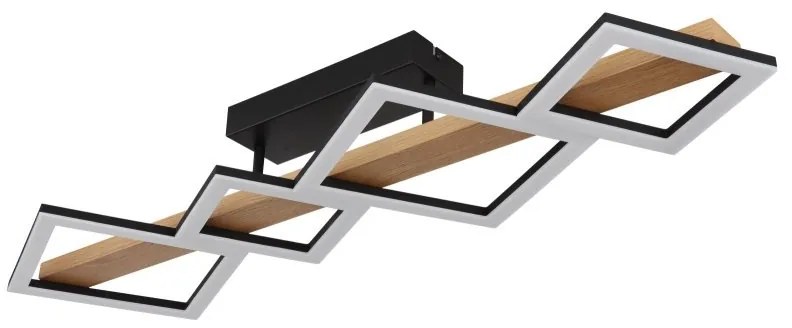 Plafoniera LED design indistrial Dustin negru 92x30cm