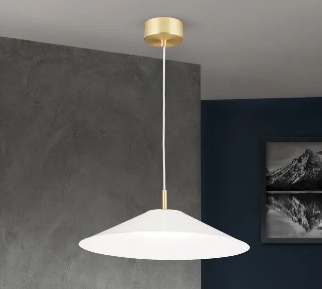 Lustra LED dimabila, Pendul metalic GOURMET White