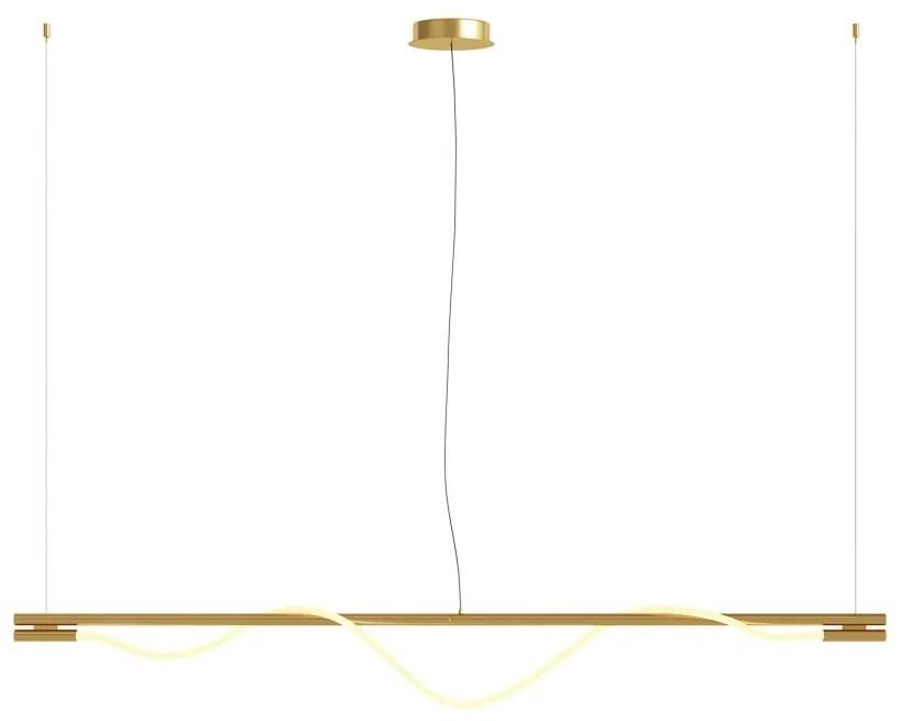 Lustra LED design modern Tau auriu