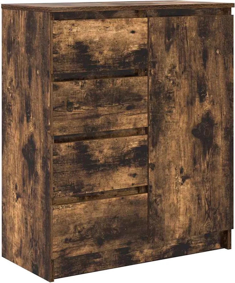 vidaXL Bufetă cu sertare Stejar afumat 71x35x84 cm Lemn prelucrat