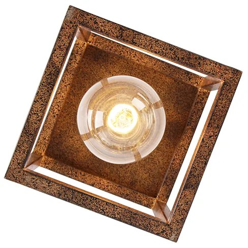 Plafoniera industrială maro ruginiu - Cage