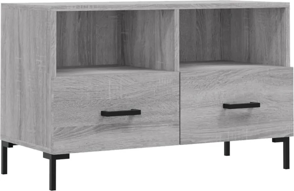 vidaXL Comodă TV, gri sonoma, 80x36x50 cm, lemn prelucrat