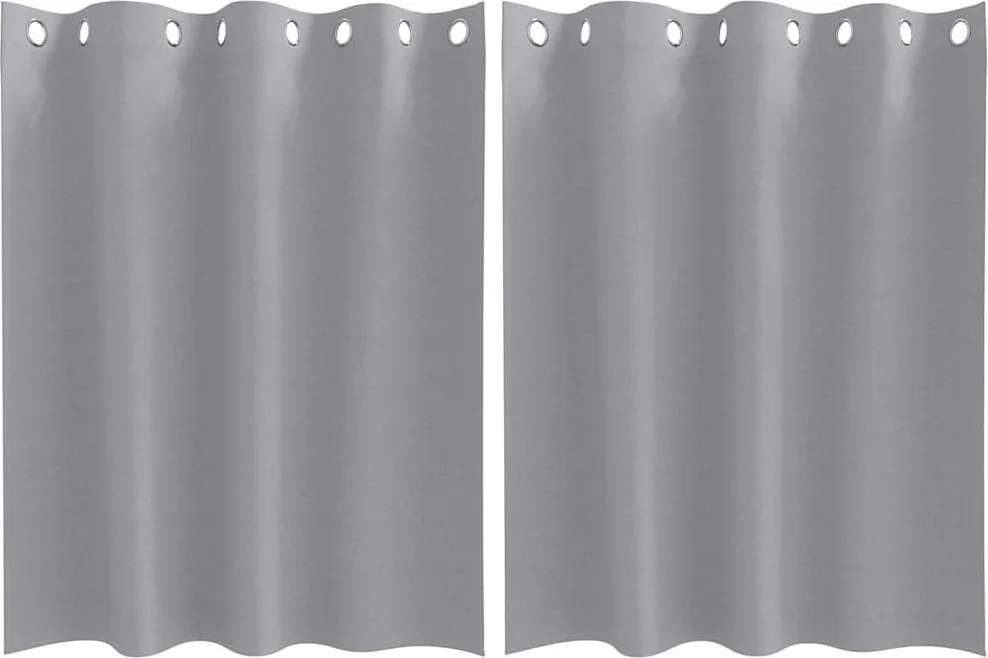 vidaXL Perdele Opaque cu Inel 2 pcs Gri deschis 140 x 140 cm Poliester