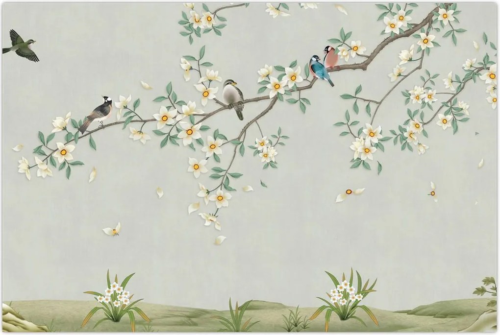 Tablou - Adunarea păsărilor (90x60 cm)