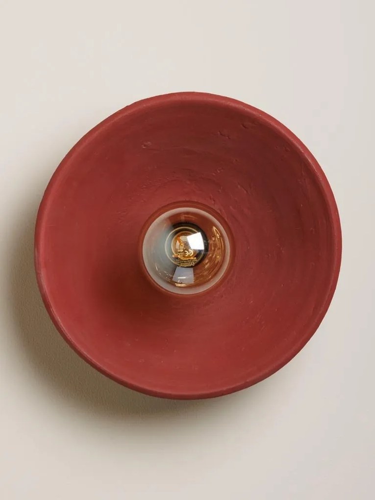 Aplica de perete, rosie, din ceramica, Bossanova