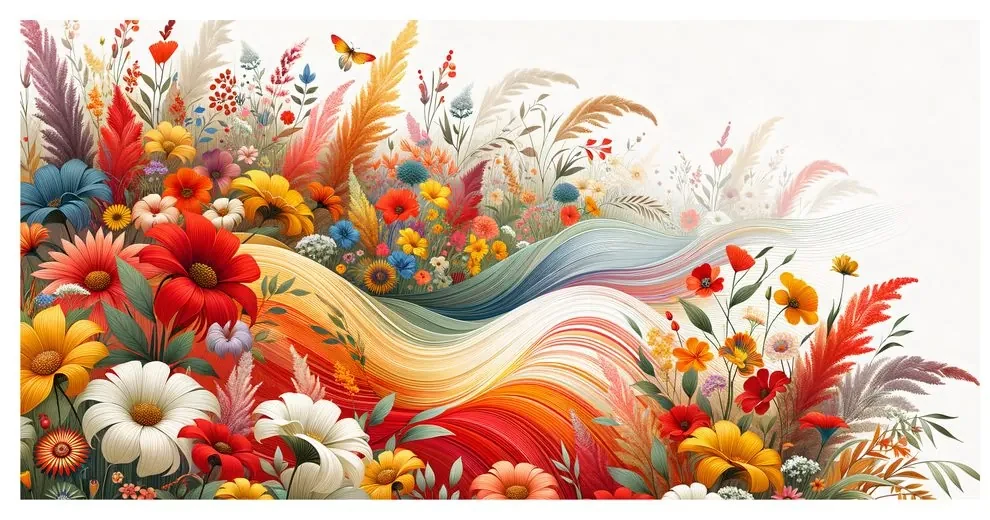 Tablou val floral