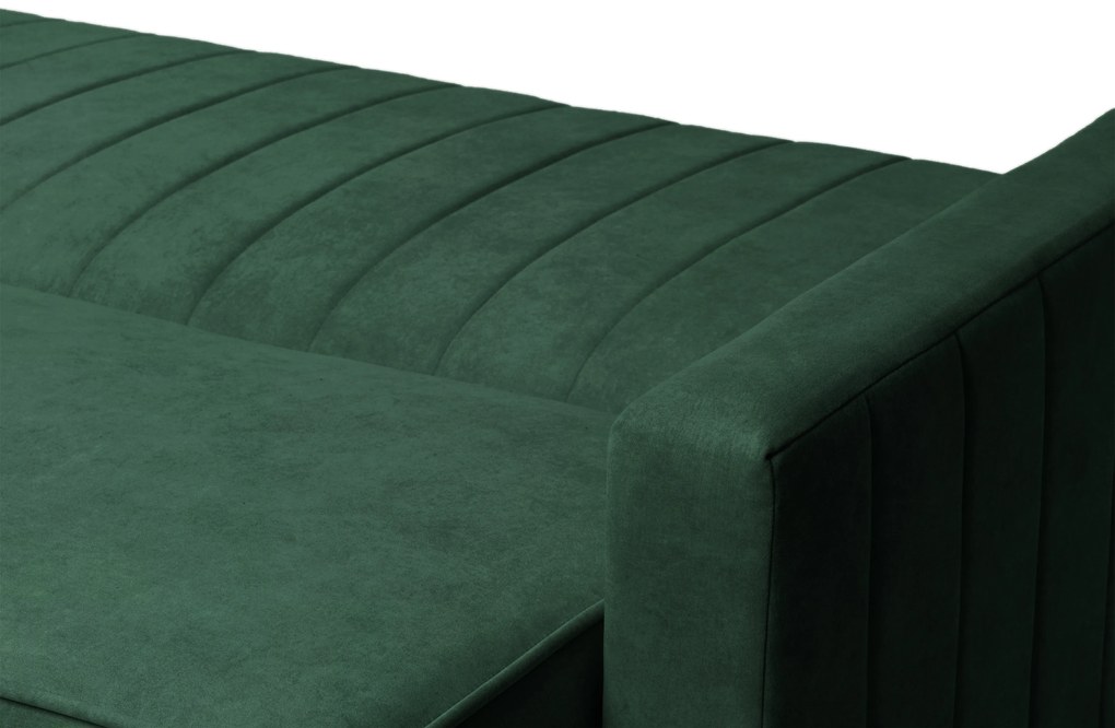 Canapea extensibilă Wars - catifea verde Kronos 14 / picioare wenge