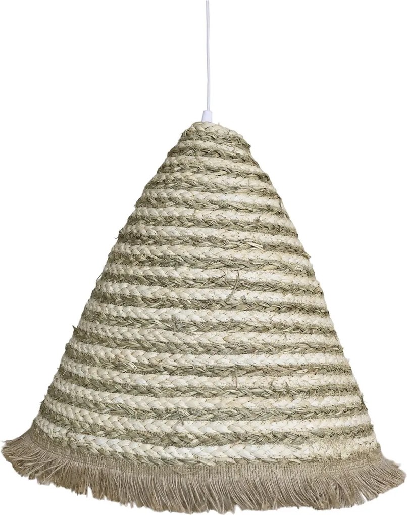 Abajur împletit, natur, H45/D41 cm