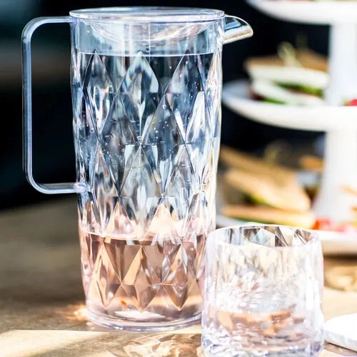 Carafă cu 4 cupe Koziol CRYSTAL, 1,6 l