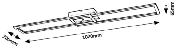 Rabalux 71004 - Plafonieră LED dimabilă NEFERTUM LED/38W/230V + telecomandă