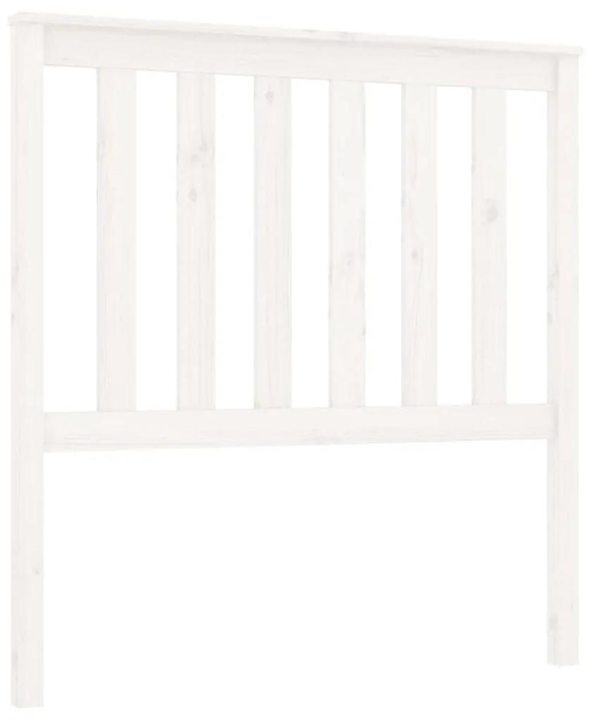 818501 vidaXL Tăblie de pat, alb, 96x6x101 cm, lemn masiv de pin