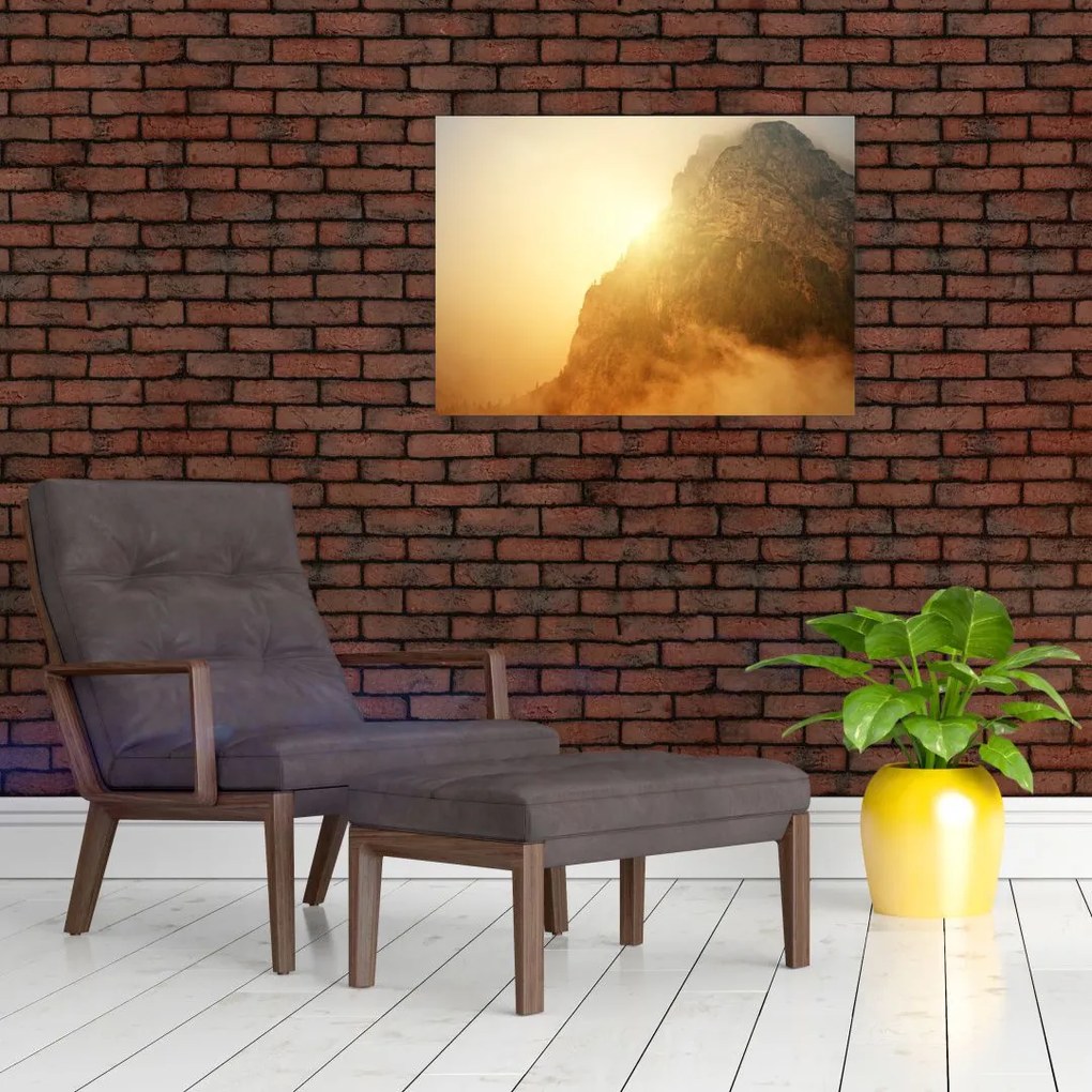 Tabloului muntelui în ceață (70x50 cm)