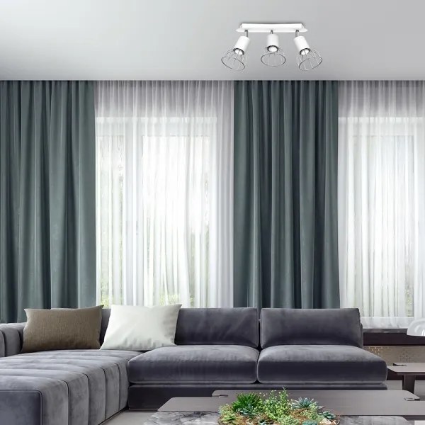 Spot DANTE 3xGU10/25W/230V alb/crom lucios