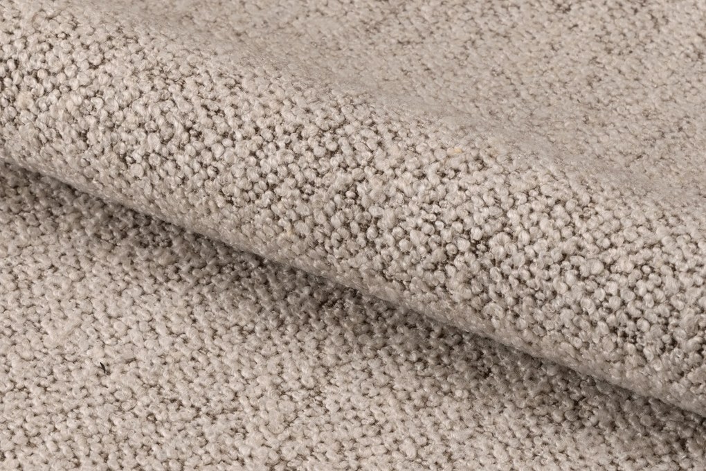 MAZZONI EXPORT RODERIC Bej Latte (material Monza 60)/cadru stejar albit uleiat - SCAUN DE LEMN BOUCLÉ PENTRU SUFRAGERIE LIVING BUCĂTĂRIE RETRO
