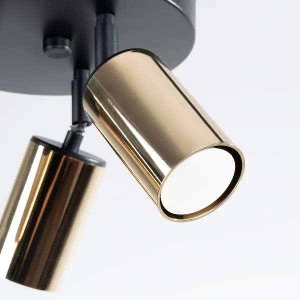 Spot Sollux SL.1385 WINX 3xGU10/10W/230V negru/auriu