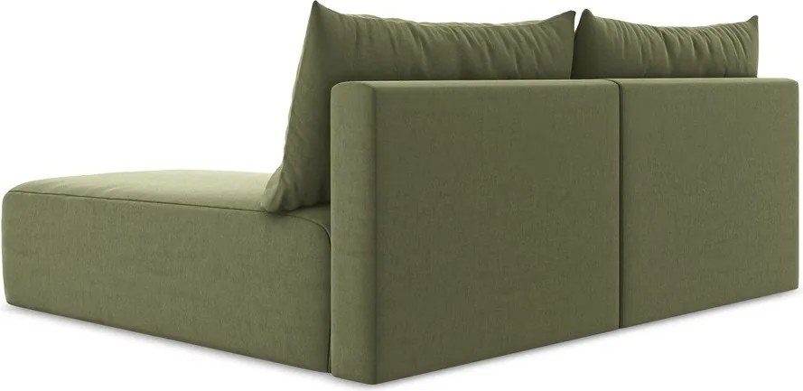 Colțar verde extensibil/cu spațiu de depozitare cu tapițerie din catifea (cu colț pe partea dreaptă/cu șezlong) Kalena – Makamii