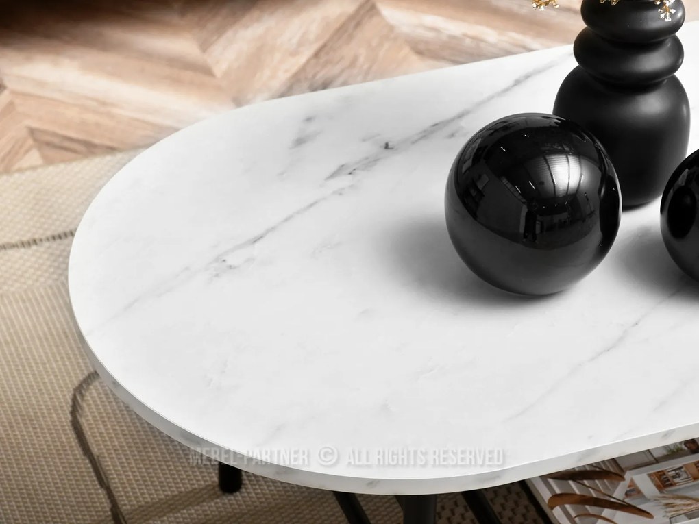 Măsuță de cafea Lorelail Xl (alb + negru). 1111501